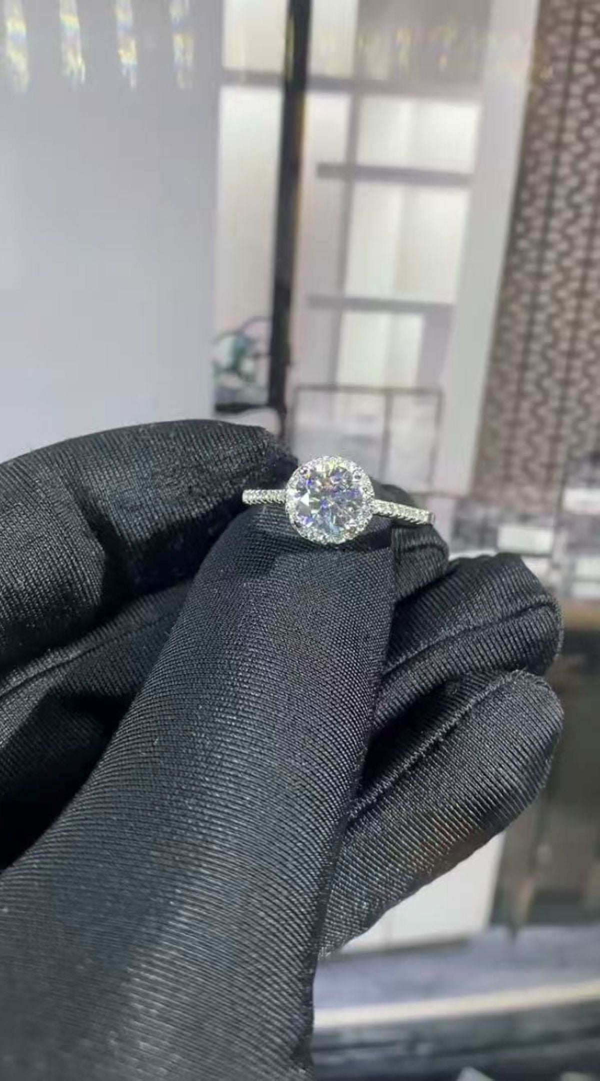 Vintage S925 Sterling Silver 1CT Moissanite D VVS Excellent Ring