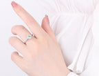 Vintage S925 Sterling Silver 1CT Moissanite D VVS Excellent Ring