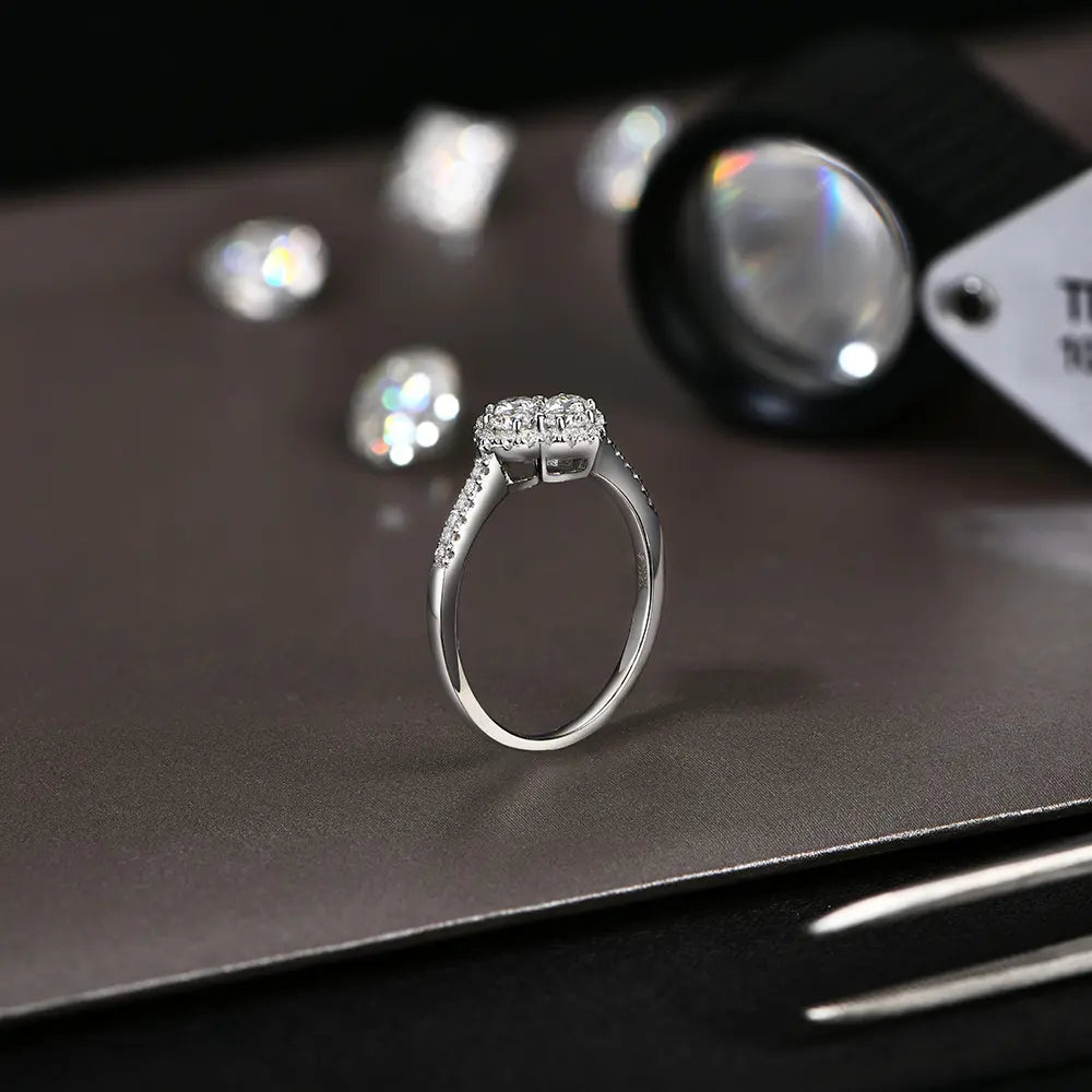 1.3ct D VVS1 Color Synthetic Moissanite Ring for Women 925 Sterling Silver Engagement Wedding Party Fine Jewelry Gift New R178 SpringStatements