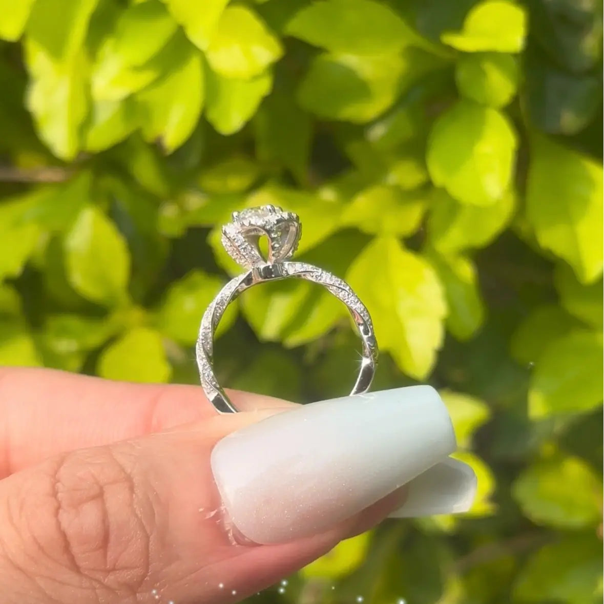 【#11 Rose garden】Moissanite rings with 925 Sterling Silver 0.5Carat  Anniversary Auspicious Wedding Engagement Jewelry Synthetic Moissanite