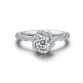 【#11 Rose garden】Moissanite rings with 925 Sterling Silver 0.5Carat  Anniversary Auspicious Wedding Engagement Jewelry Synthetic Moissanite