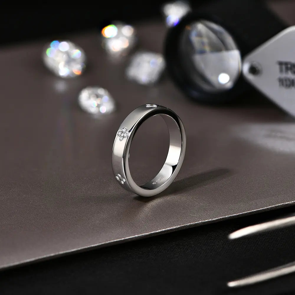 1.25mm Simple Style D VVS1 Synthetic Moissanite Ring For Women 925 Sterling SIlver Birthday Gift Engagement Wedding Blackfriday