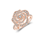 【#07 Rosebud 】high quality Moissanite rings with birthday party Jewelry Synthetic Moissanite