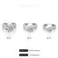 1-3-5Carat Luxury Synthetic Moissanite Engagement Ring in 925 Sterling Silver for Women D Color VVS1 Clarity Synthetic Moissanite Size 5-10