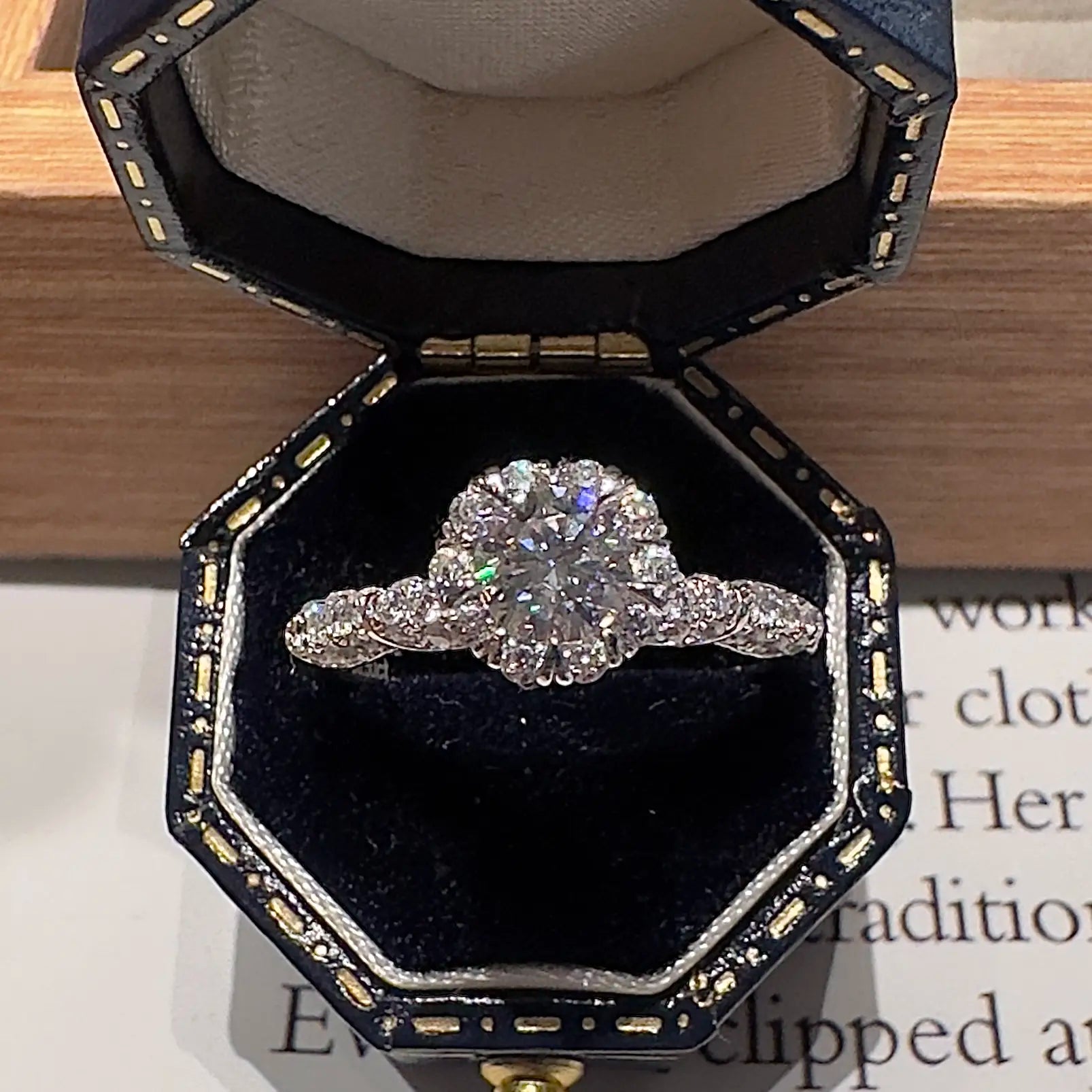 【#09 Sweetie 】Moissanite rings with 925 Sterling Silver 0.5Carat  Anniversary Auspicious Wedding Engagement Jewelry Synthetic Moissanite