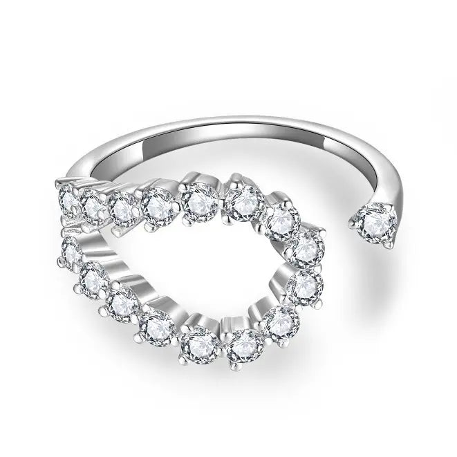 【#103 Island】Moissanite Stackable band ring enhancer Ring Band with 925 Sterling Silver Synthetic Moissanite
