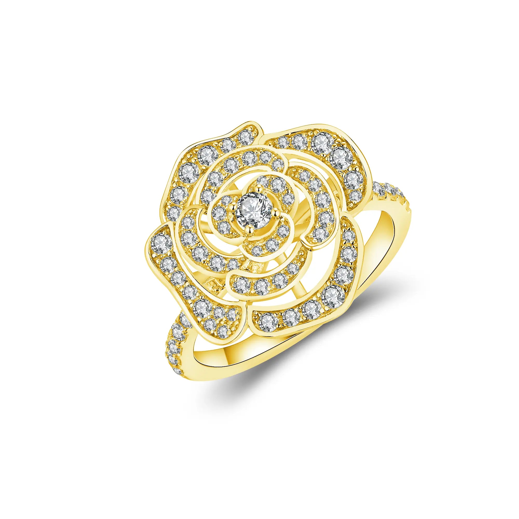 【#07 Rosebud 】high quality Moissanite rings with birthday party Jewelry Synthetic Moissanite