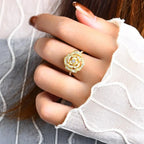 【#07 Rosebud 】high quality Moissanite rings with birthday party Jewelry Synthetic Moissanite