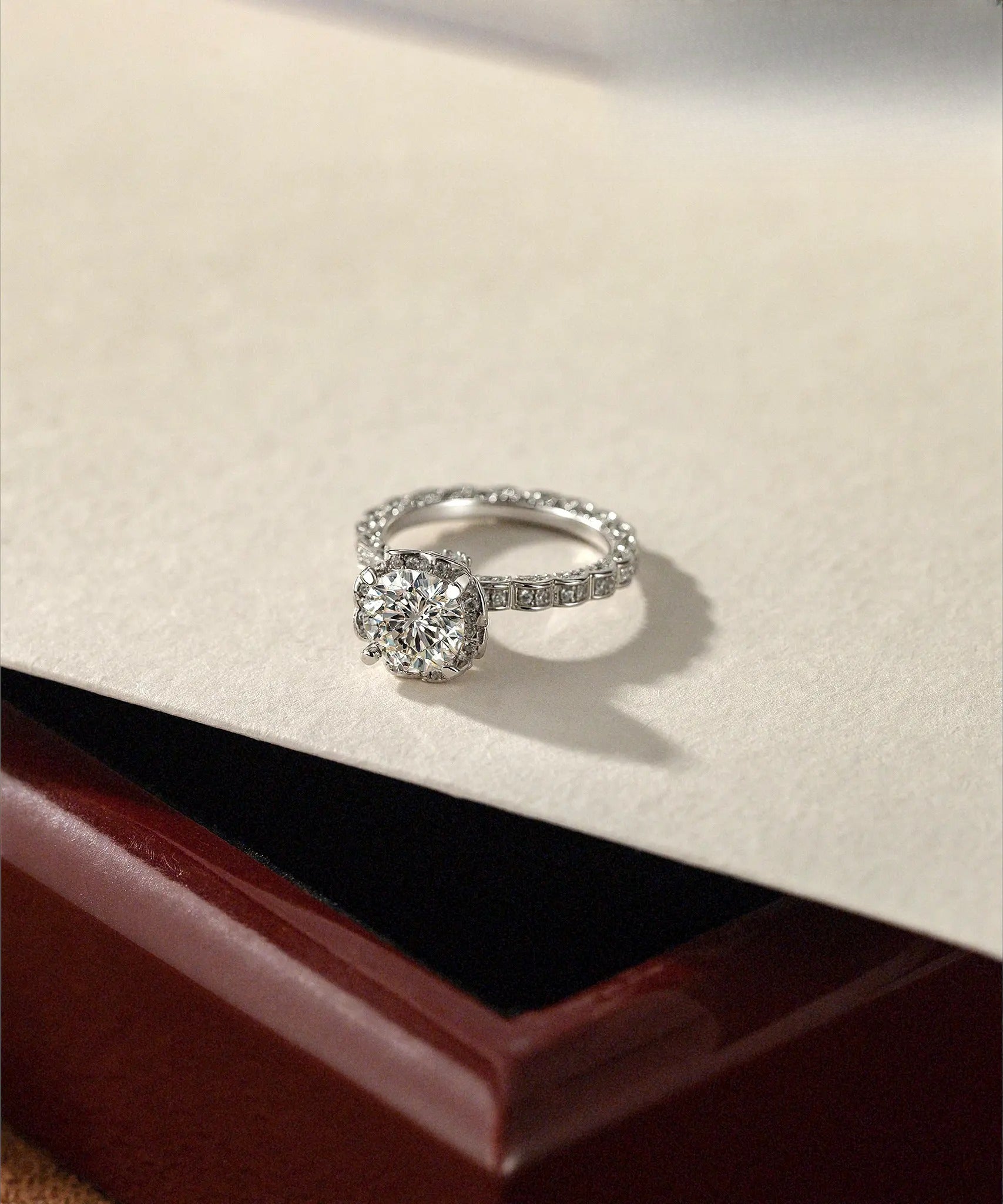 【#242 Valentine】 2Carat Synthetic Moissanite Ring in 925 Sterling Silver