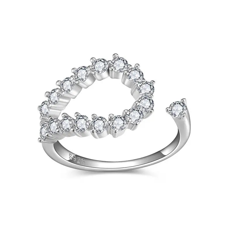 【#103 Island】Moissanite Stackable band ring enhancer Ring Band with 925 Sterling Silver Synthetic Moissanite