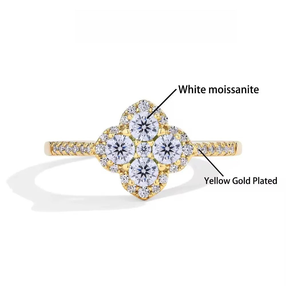 1.3ct D VVS1 Color Synthetic Moissanite Ring for Women 925 Sterling Silver Engagement Wedding Party Fine Jewelry Gift New R178 SpringStatements