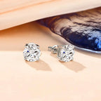 D VVS1 Color Synthetic Moissanite Stud Earrings for Women 18K Yellow Gold Plated 925 Silver Sparkling Wedding Gift for Frineds,Lover,Parents
