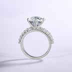 Vintage S925 Sterling Silver Round Brilliant 5CT Moissanite D VVS  Ring