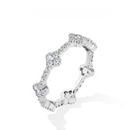 Eternity D VVS1 Color Synthetic Round Moissanite Rings for Wome 925 Sterling Silver Engagement Wedding Classic Rings Party Gift Fine Jewelry New
