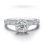 【#09 Sweetie 】Moissanite rings with 925 Sterling Silver 0.5Carat  Anniversary Auspicious Wedding Engagement Jewelry Synthetic Moissanite