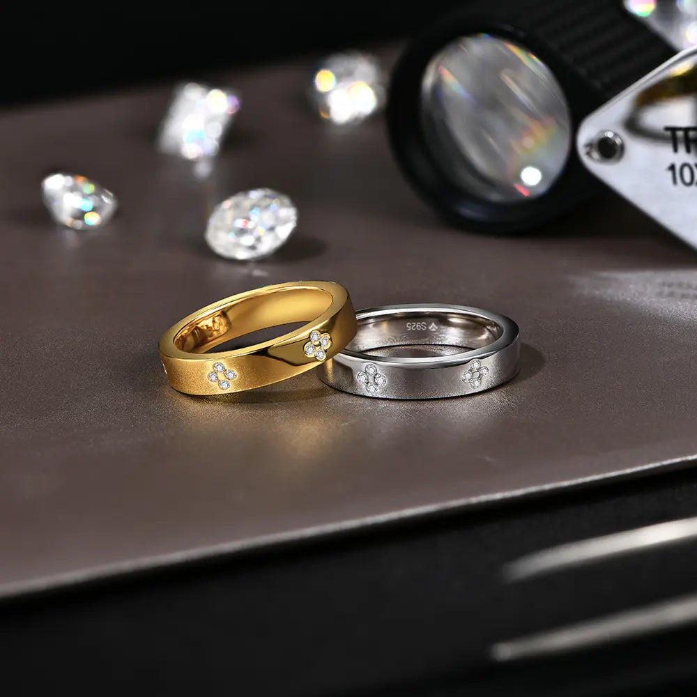 1.25mm Simple Style D VVS1 Synthetic Moissanite Ring For Women 925 Sterling SIlver Birthday Gift Engagement Wedding Blackfriday