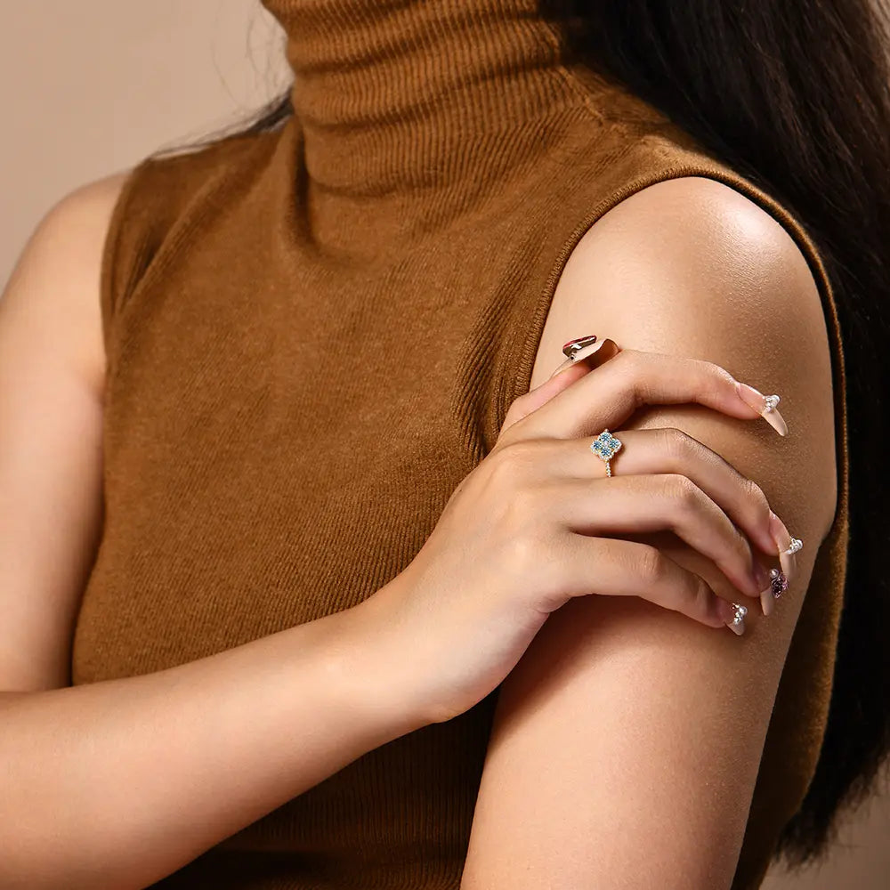 1.3ct D VVS1 Color Synthetic Moissanite Ring for Women 925 Sterling Silver Engagement Wedding Party Fine Jewelry Gift New R178 SpringStatements