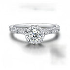 【#09 Sweetie 】Moissanite rings with 925 Sterling Silver 0.5Carat  Anniversary Auspicious Wedding Engagement Jewelry Synthetic Moissanite