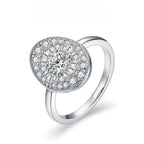 D/VVS1 Round Shape All Synthetic Moissanite Ring for Women Real 925 Sterling Silver Engagement Fine Jewelry BlackFriday Gift