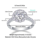 【#01 Radiant Halo】1 Carat Moissanite Rings High Quality with Daily  Gift Auspicious Rings Wedding Synthetic Moissanite