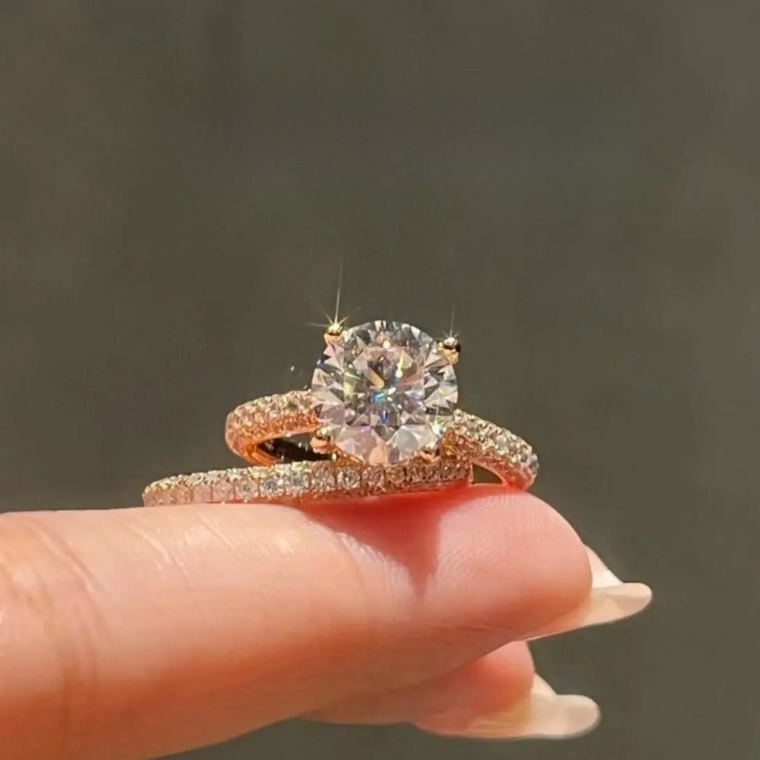 【#08 Britney 】 Moissanite Ring high quality anniversary engagement birthday gift jewelry Synthetic moissanite