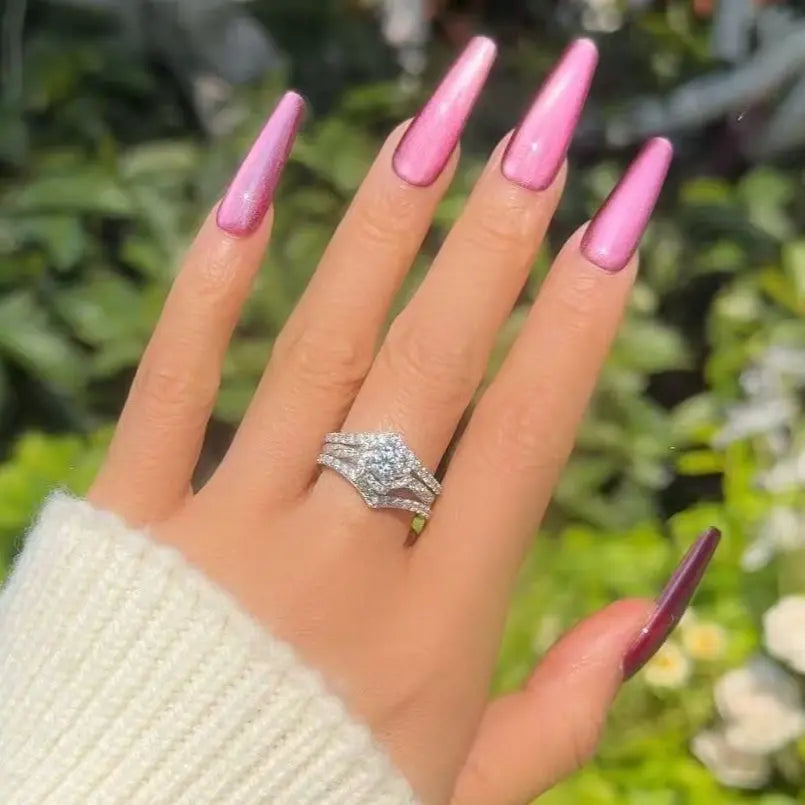 【#11 Rose garden】Moissanite rings with 925 Sterling Silver 0.5Carat  Anniversary Auspicious Wedding Engagement Jewelry Synthetic Moissanite