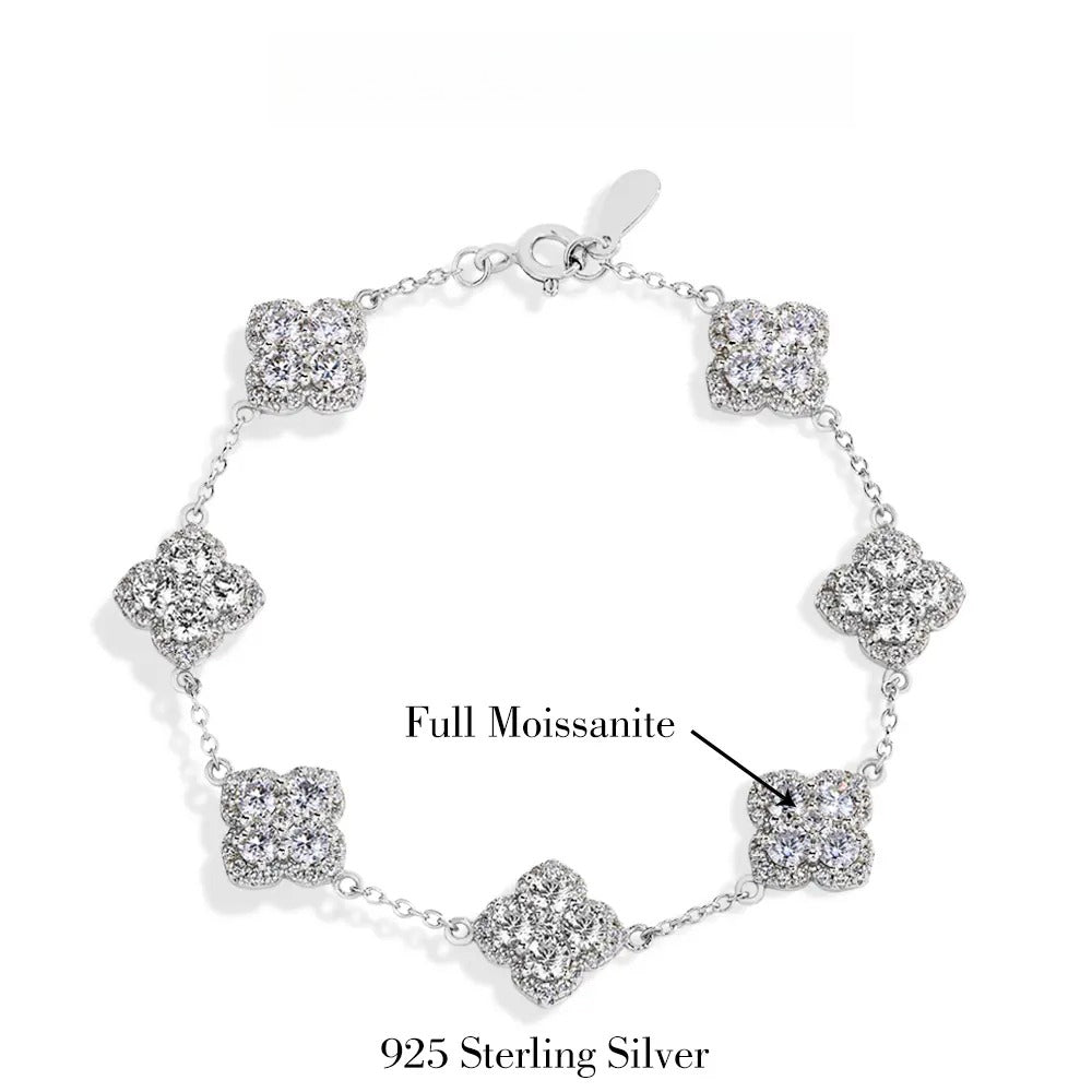 Synthetic Moissanite Bracelet Blue Zircon Pink Zircon Colorful Luxury Jewelry for Women Girls Engagement Birthday Springtok Outdoorfun Gift