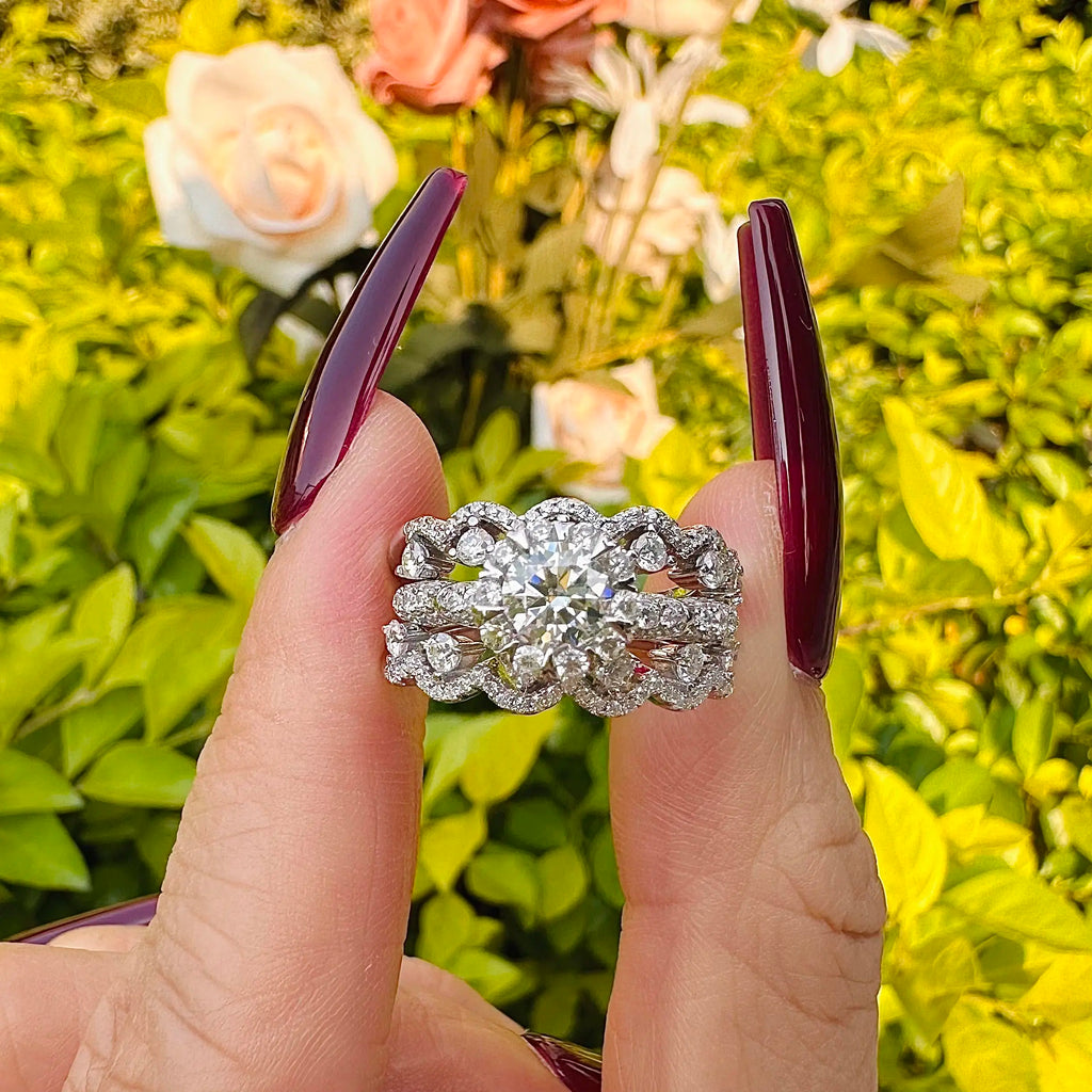 【#09 Sweetie 】Moissanite rings with 925 Sterling Silver 0.5Carat  Anniversary Auspicious Wedding Engagement Jewelry Synthetic Moissanite