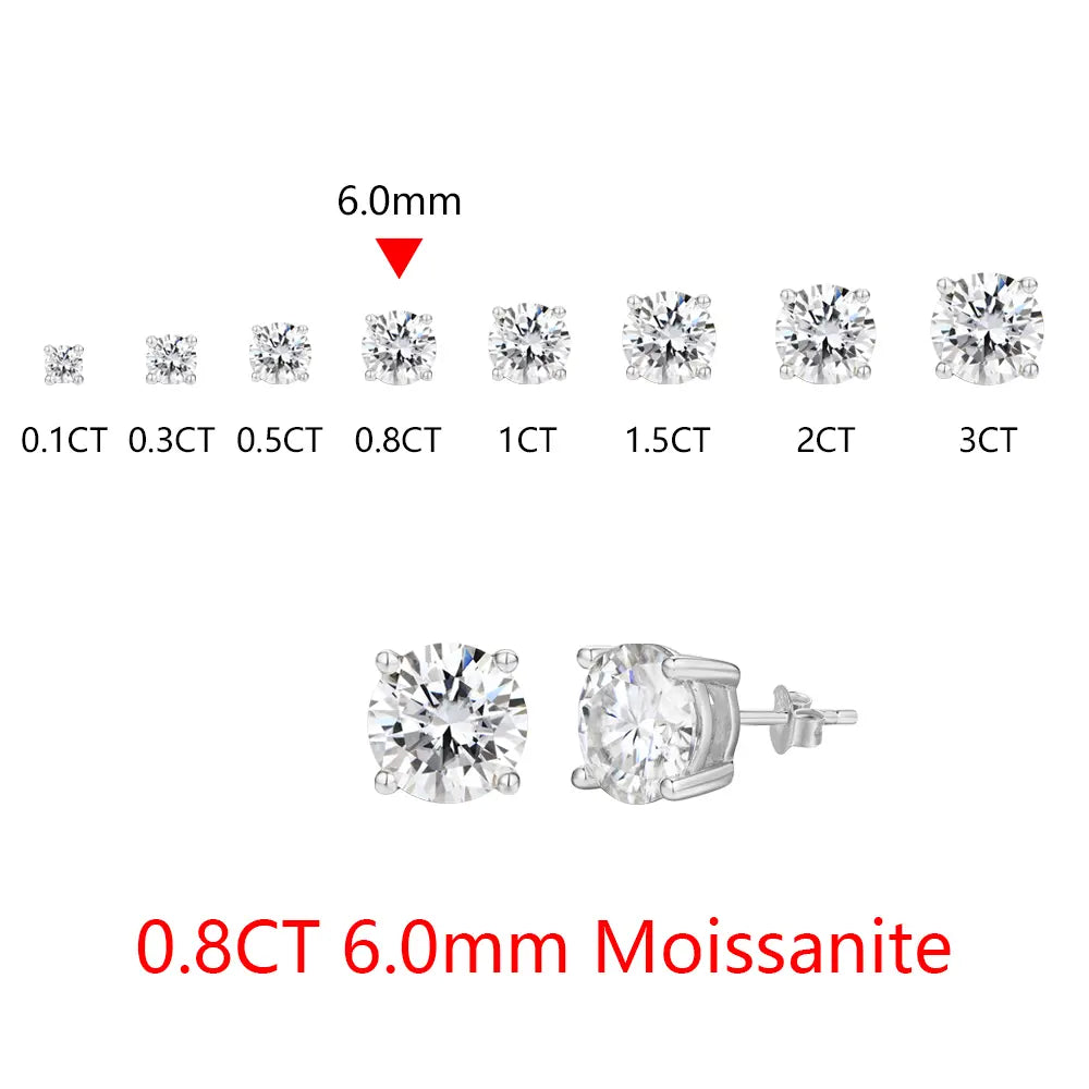 D VVS1 Color Synthetic Moissanite Stud Earrings for Women 18K Yellow Gold Plated 925 Silver Sparkling Wedding Gift for Frineds,Lover,Parents