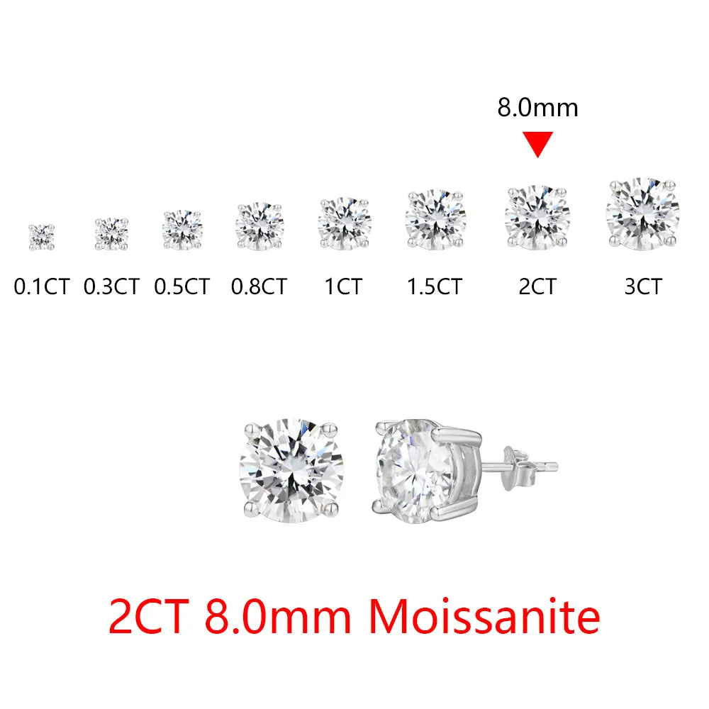 D VVS1 Color Synthetic Moissanite Stud Earrings for Women 18K Yellow Gold Plated 925 Silver Sparkling Wedding Gift for Frineds,Lover,Parents