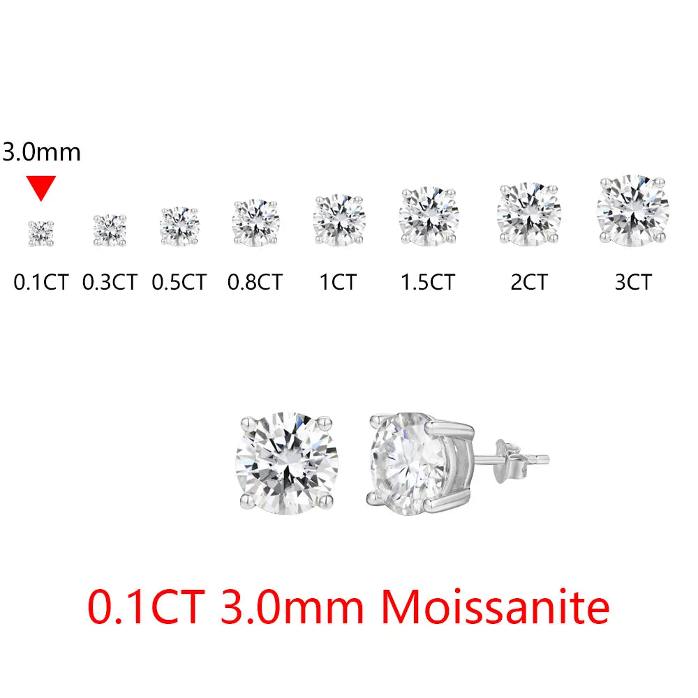 D VVS1 Color Synthetic Moissanite Stud Earrings for Women 18K Yellow Gold Plated 925 Silver Sparkling Wedding Gift for Frineds,Lover,Parents