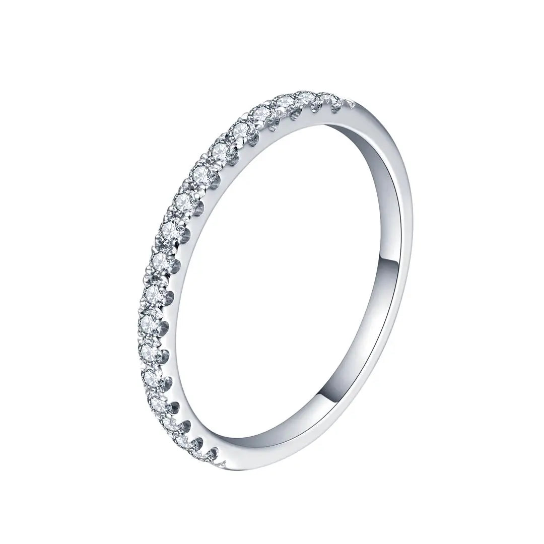 【#15 Star】Moissanite Stackable band ring enhancer ring band high quality  Gift daily matching Synthetic Moissanite
