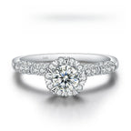 【#09 Sweetie 】Moissanite rings with 925 Sterling Silver 0.5Carat  Anniversary Auspicious Wedding Engagement Jewelry Synthetic Moissanite