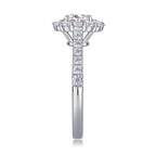 【#01 Radiant Halo】1 Carat Moissanite Rings High Quality with Daily  Gift Auspicious Rings Wedding Synthetic Moissanite