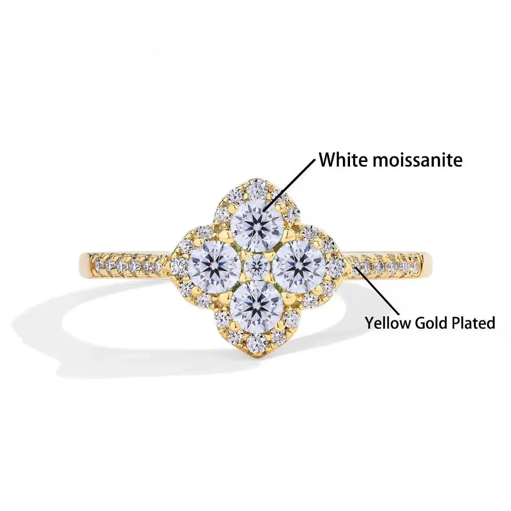1.3ct D VVS1 Color Synthetic Moissanite Ring for Women 925 Sterling Silver Engagement Wedding Party Fine Jewelry Gift New R178 SpringStatements
