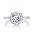 【#01 Radiant Halo】1 Carat Moissanite Rings High Quality with Daily  Gift Auspicious Rings Wedding Synthetic Moissanite
