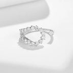 【#103 Island】Moissanite Stackable band ring enhancer Ring Band with 925 Sterling Silver Synthetic Moissanite