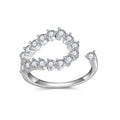 【#103 Island】Moissanite Stackable band ring enhancer Ring Band with 925 Sterling Silver Synthetic Moissanite