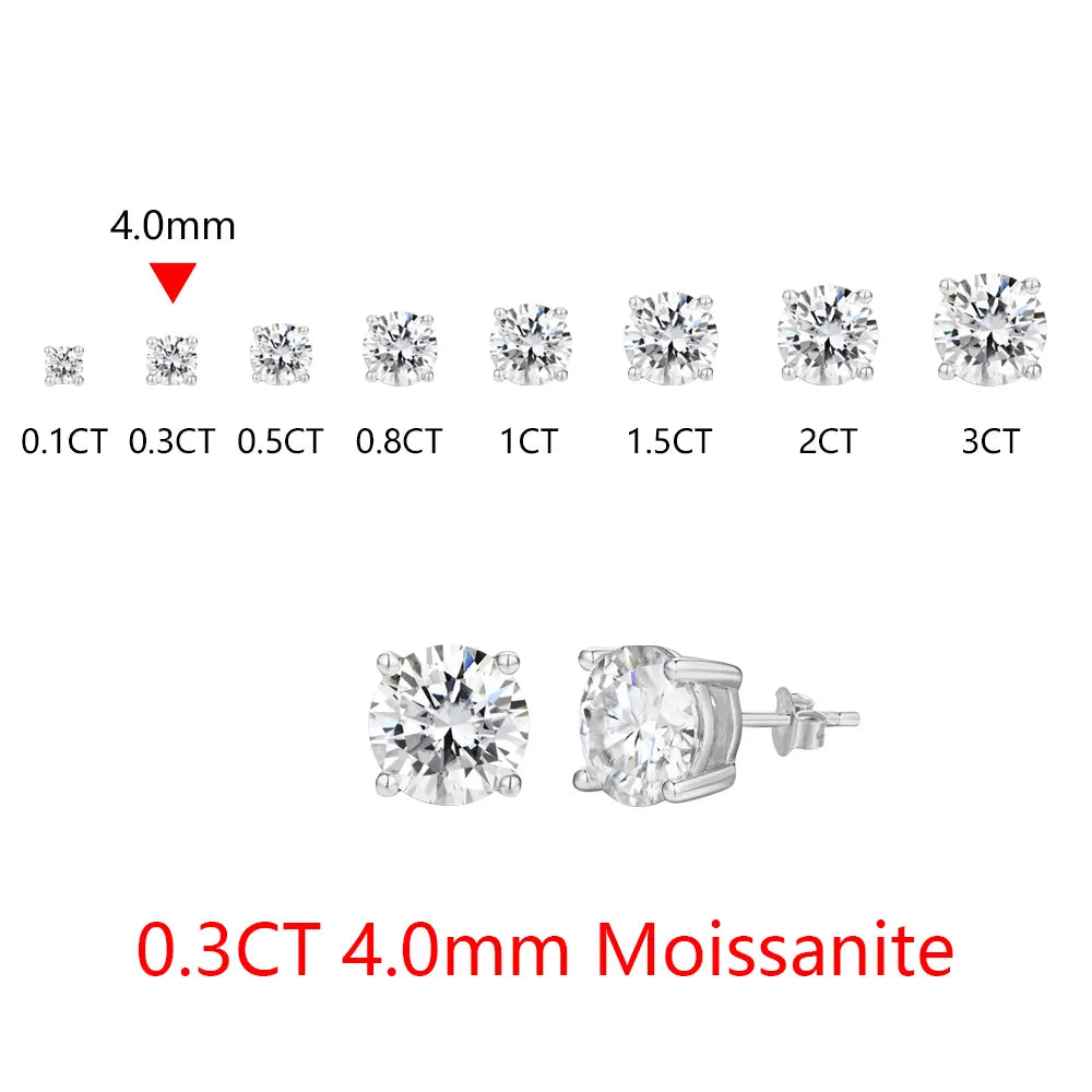 D VVS1 Color Synthetic Moissanite Stud Earrings for Women 18K Yellow Gold Plated 925 Silver Sparkling Wedding Gift for Frineds,Lover,Parents
