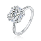 【#06 Ice Sugar】Moissanite ring  925 sterling silver  Engagement Anniversary  Jewelry Synthetic Moissanite