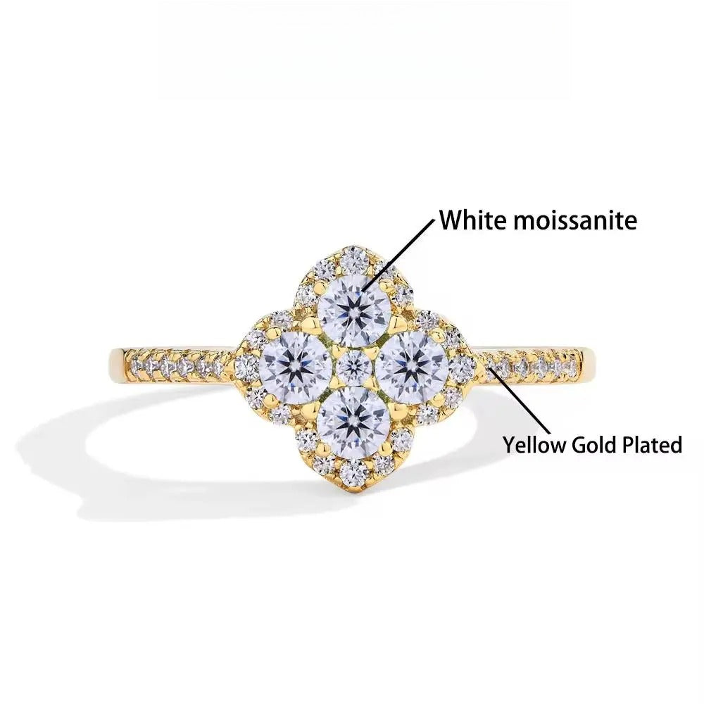 1.3ct D VVS1 Color Synthetic Moissanite Ring for Women 925 Sterling Silver Engagement Wedding Party Fine Jewelry Gift New R178 SpringStatements