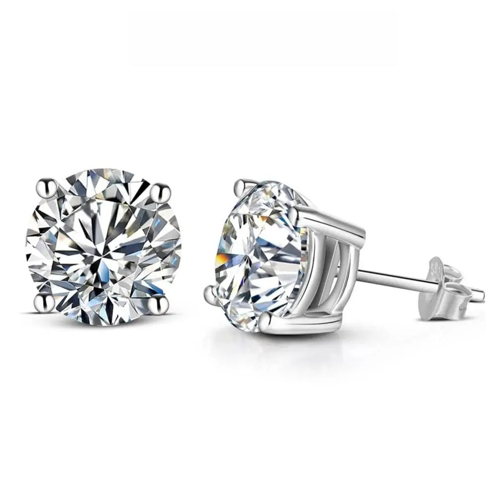 D VVS1 Color Synthetic Moissanite Stud Earrings for Women 18K Yellow Gold Plated 925 Silver Sparkling Wedding Gift for Frineds,Lover,Parents