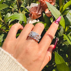 【#09 Sweetie 】Moissanite rings with 925 Sterling Silver 0.5Carat  Anniversary Auspicious Wedding Engagement Jewelry Synthetic Moissanite