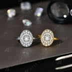 D/VVS1 Round Shape All Synthetic Moissanite Ring for Women Real 925 Sterling Silver Engagement Fine Jewelry BlackFriday Gift