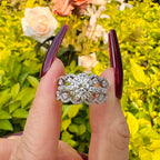 【#09 Sweetie 】Moissanite rings with 925 Sterling Silver 0.5Carat  Anniversary Auspicious Wedding Engagement Jewelry Synthetic Moissanite