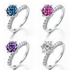 【#05 Amor】Full Synthetic Moissanite main stone and side stone rings with 925 Sterling Silver high quality birthday party engagement gift Jewelry