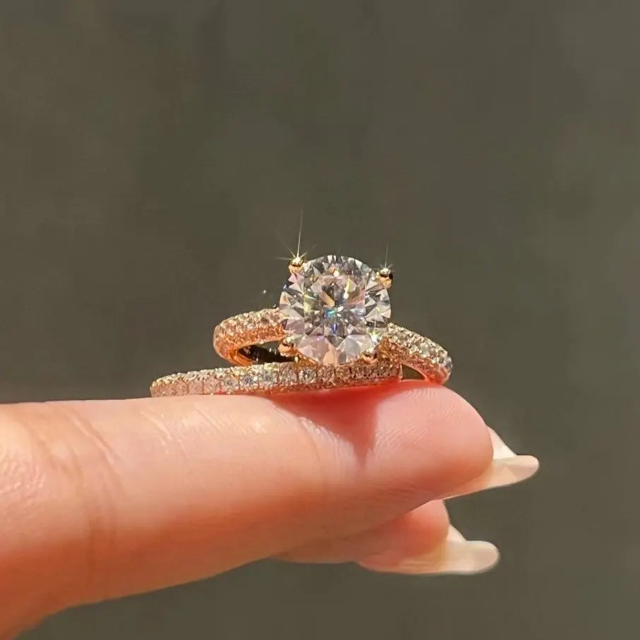 【#08 Britney 】 Moissanite Ring high quality anniversary engagement birthday gift jewelry Synthetic moissanite