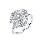 【#07 Rosebud 】high quality Moissanite rings with birthday party Jewelry Synthetic Moissanite