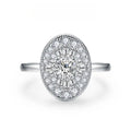 D/VVS1 Round Shape All Synthetic Moissanite Ring for Women Real 925 Sterling Silver Engagement Fine Jewelry BlackFriday Gift