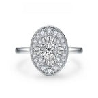 D/VVS1 Round Shape All Synthetic Moissanite Ring for Women Real 925 Sterling Silver Engagement Fine Jewelry BlackFriday Gift